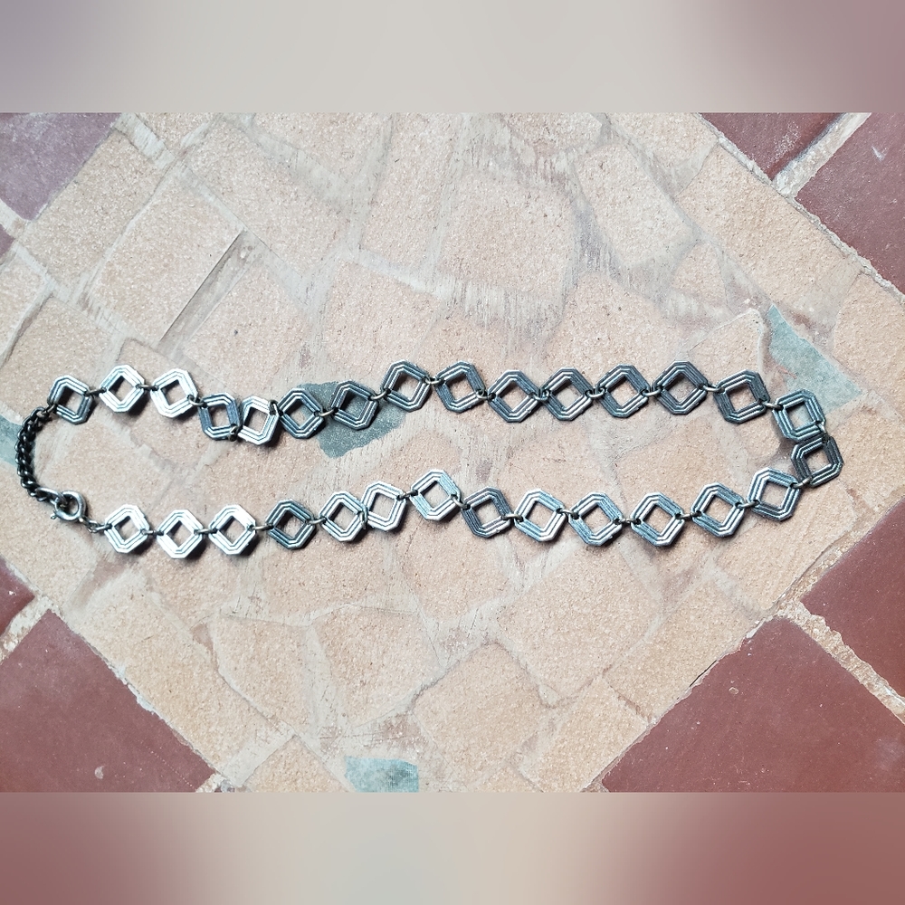 Antique tin deco choker.